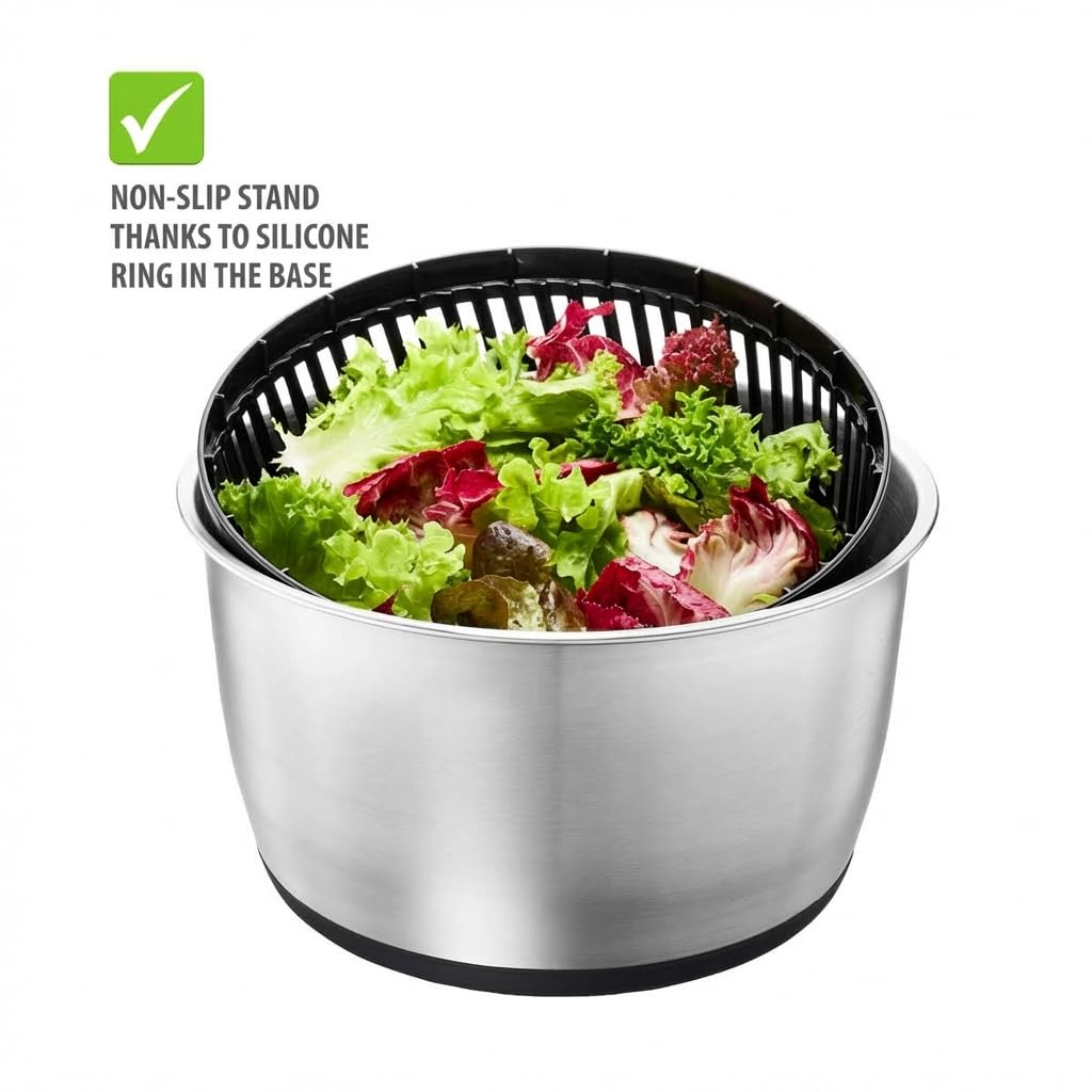 Gefu PUSH IT Salatschleuder Edelstahl