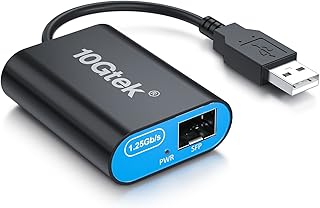 USB3.0 to SFP Fiber Optic Converter, USB to Open SFP 1000Mbps Gigabit Ethernet Adapter, USB 3.0 Fiber Adapter Multi Mode(MMF)/Single Mode Fiber(SMF) Compatible