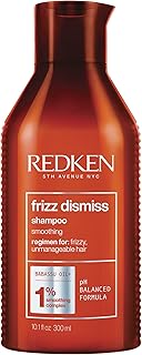 Redken, Shampoo, Frizz Dismiss, para cabelos com Frizz, Anti-frizz, protege os fios contra a umidade, livre de sulfato com Óleo de Babassu + Concentrated Smoothing Complex, Exclusivo Amazon, 300ml