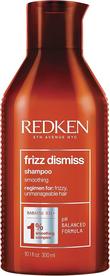 Redken, Shampoo, Frizz Dismiss, para cabelos com Frizz, Anti-frizz, protege os fios contra a umidade, livre de sulfato com Óleo de Babassu + Concentrated Smoothing Complex, Exclusivo Amazon, 300ml