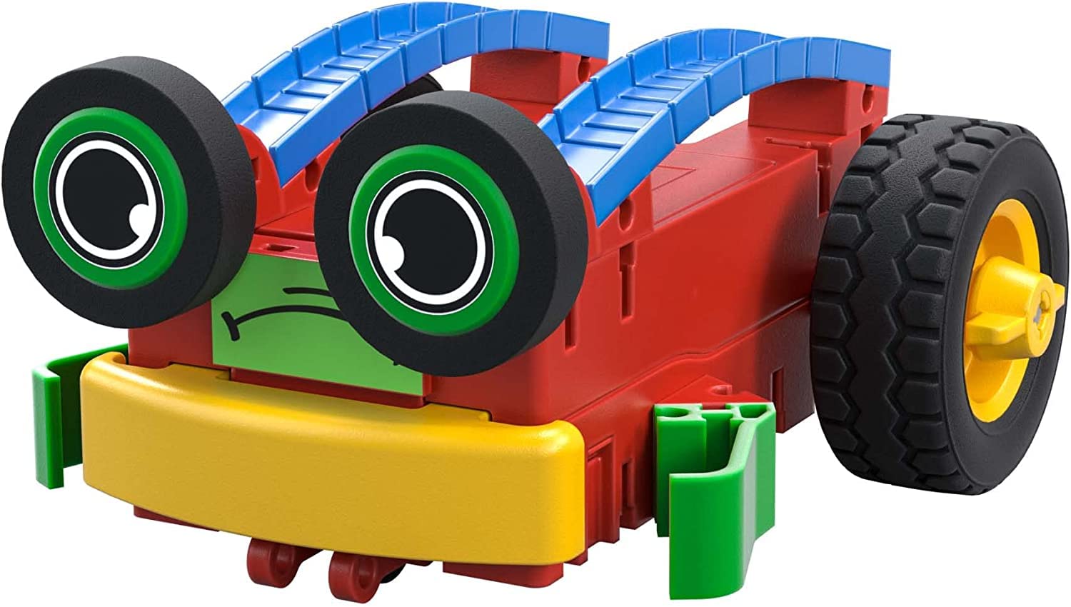 fischertechnik 559889 ROBOTICS Early Coding – kit costruzione per bambini dai 5 anni in su, set di esperimenti per 3 modelli di robot, con motori e sensori