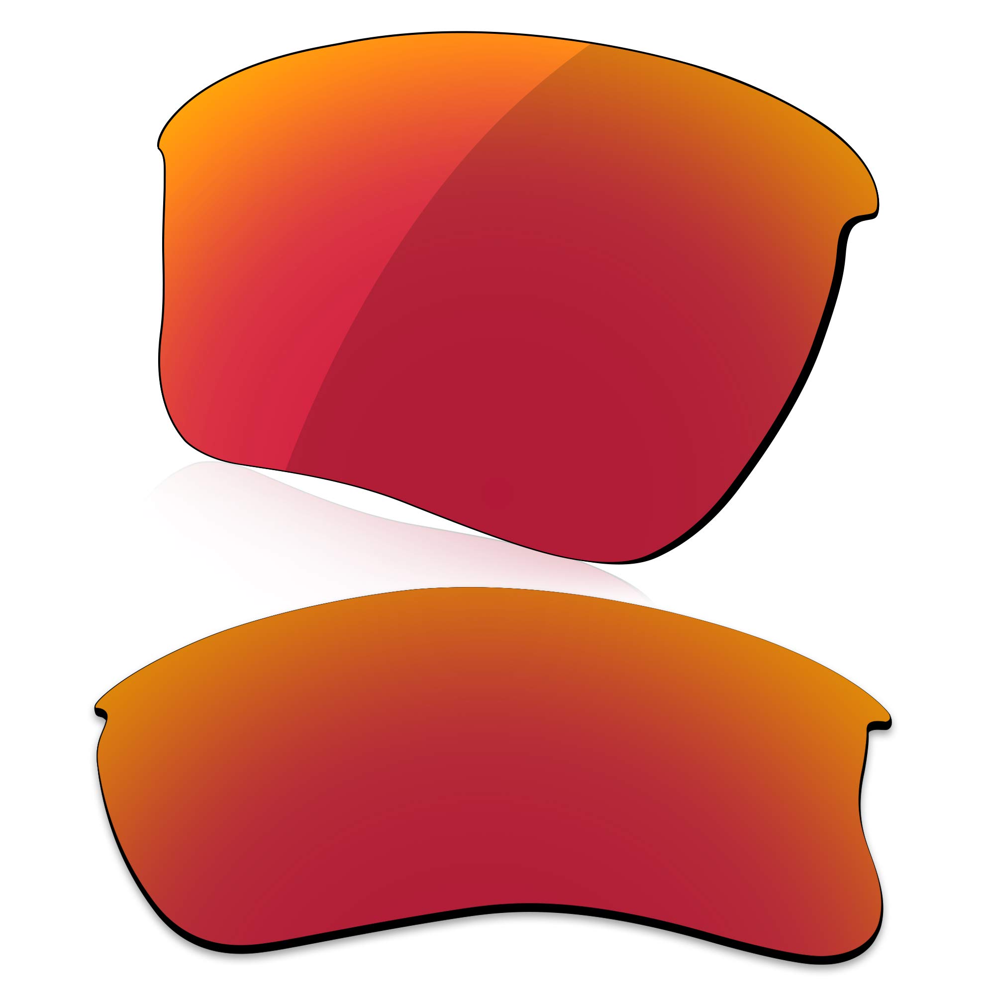 Lenzreborn Men's Fire Red - Polarized Mirrored Polarized Lens Replacet For Oakley Flak Jacket Xlj Sunglass