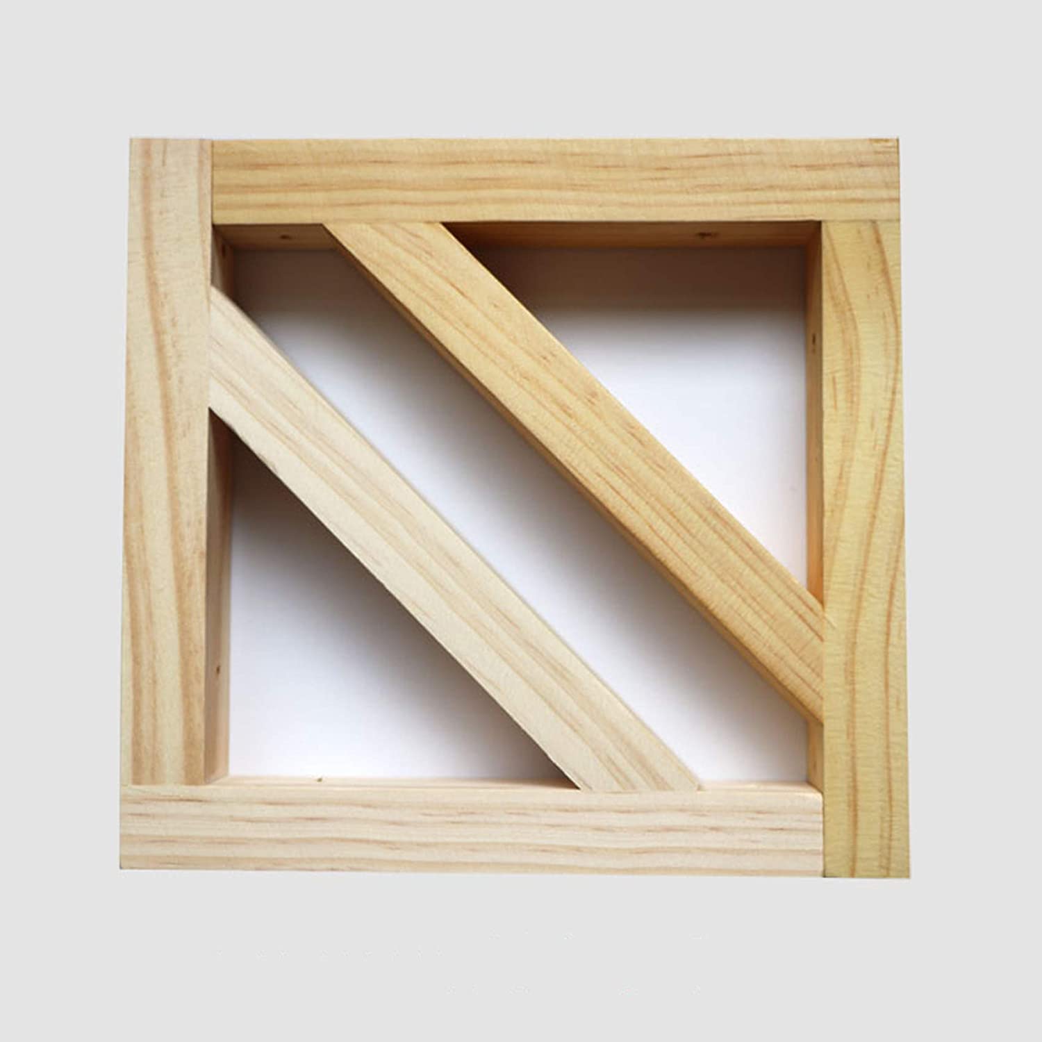 Drijvende massief houten driehoek plank beugels, keuken woonkamer studie wanddecoratie plank steunen, 90 graden hoek opslag plank ondersteuning, met schroeven, 2 stuks (29x29cm, houtkleur