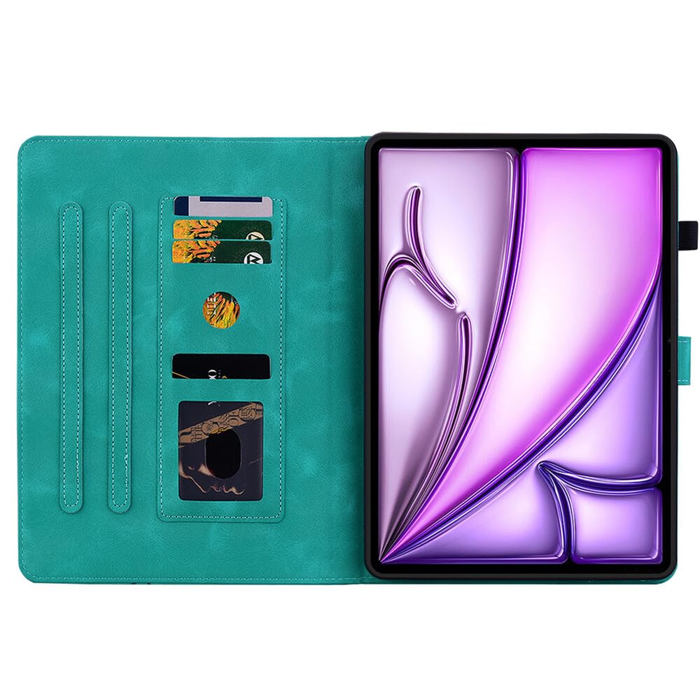 Generic Étui compatible avec iPad Air 3e génération 10.5 2019 (couleur : noir) étui à rabat en cuir intelligent à motif floral résistant aux chocs