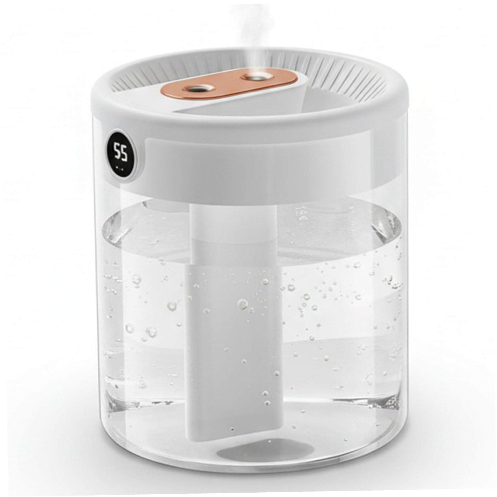 Humidificateur 2L double brume fraîche avec écran LED blanc