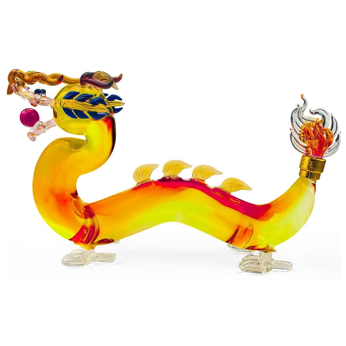1000ML Dragon Whiskey Decanter, Chinese Zodiac Dragon Wine Decanter, Liquor Decanter For Scotch Vodka, Whiskey, Scotch, Rum, Tequila