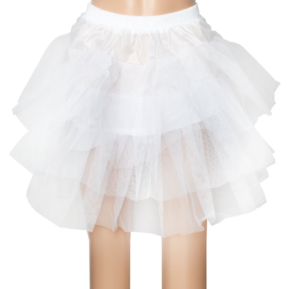 3 Layer Organza Wedding Bridal Gown Dress Underskirt Petticoat, White