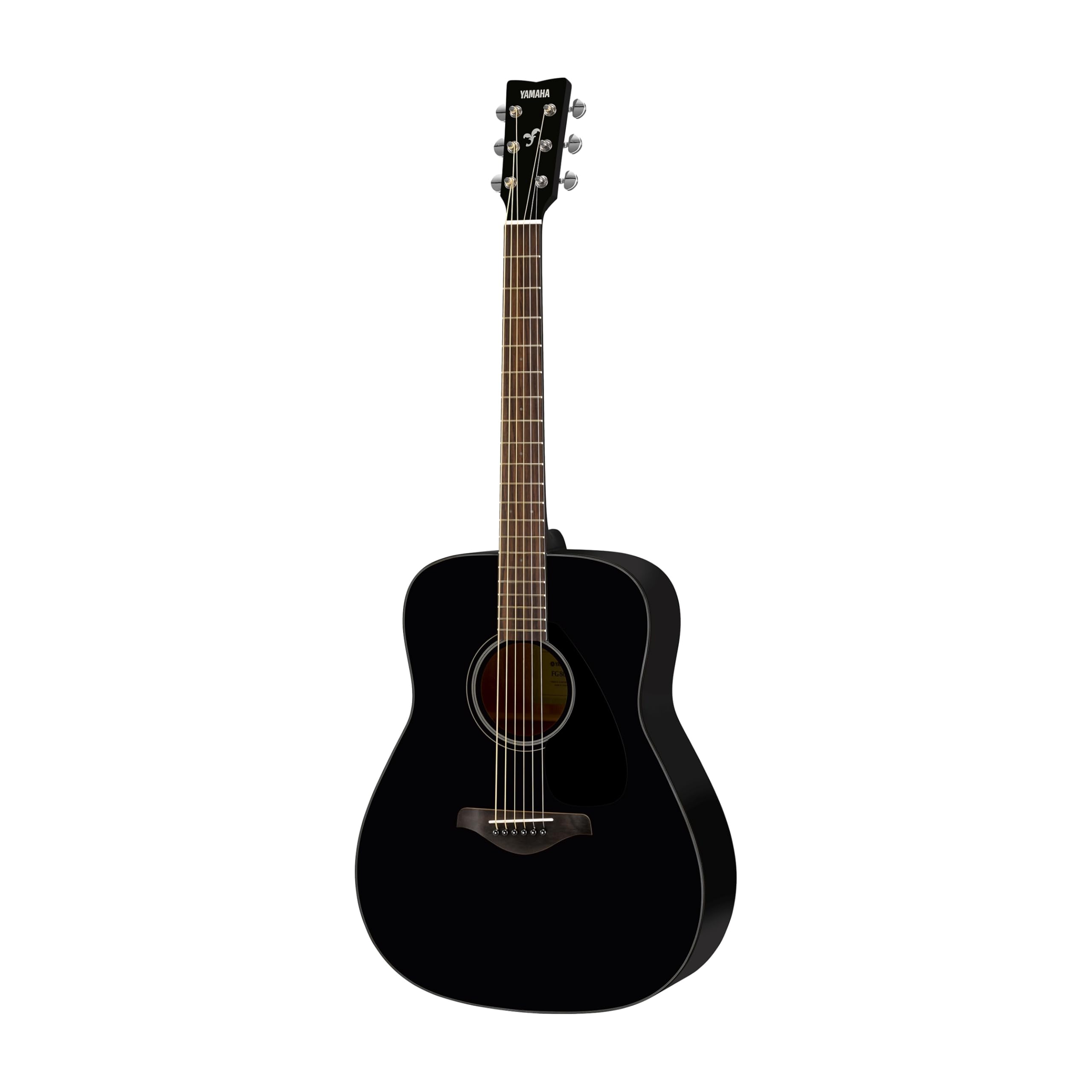 Yamaha FG800 Acoustic Guitar 4/4 Black with Scalloped Bracing and Solid Spruce Top
