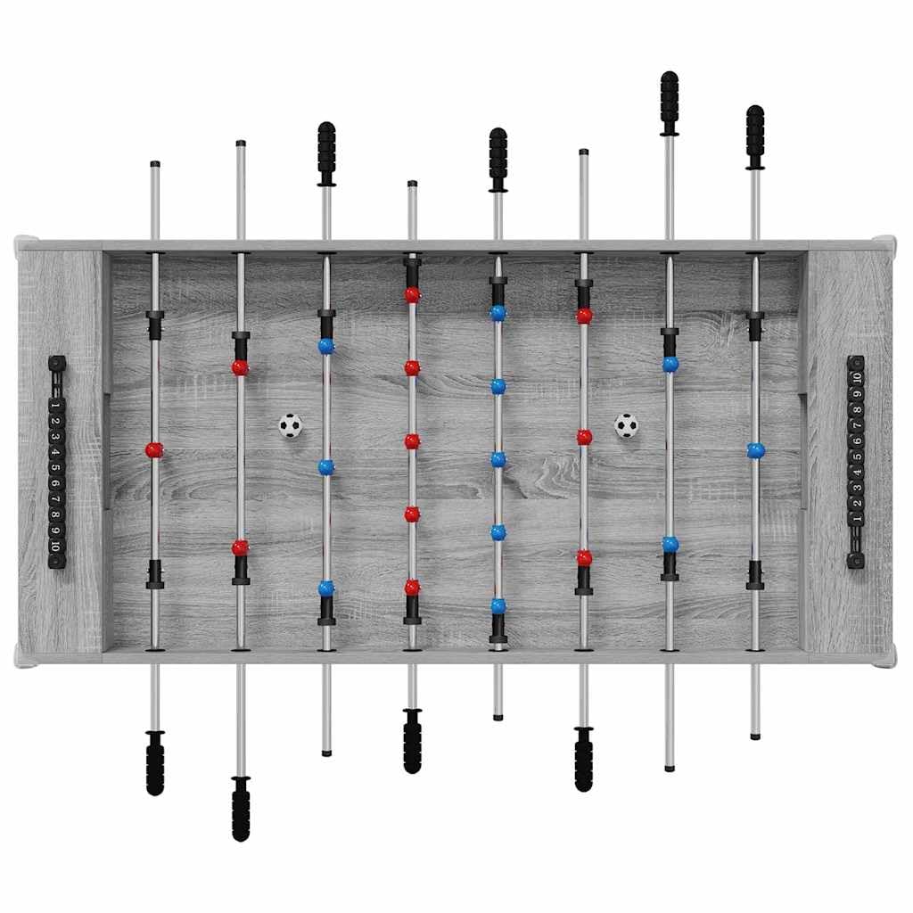 Genérico Mesa de Futbolín Gris Sonoma 125 x 60,5 x 80 cm,Deportes,Juegos de Interior,Futbolín,Mesas de futbolín-858889