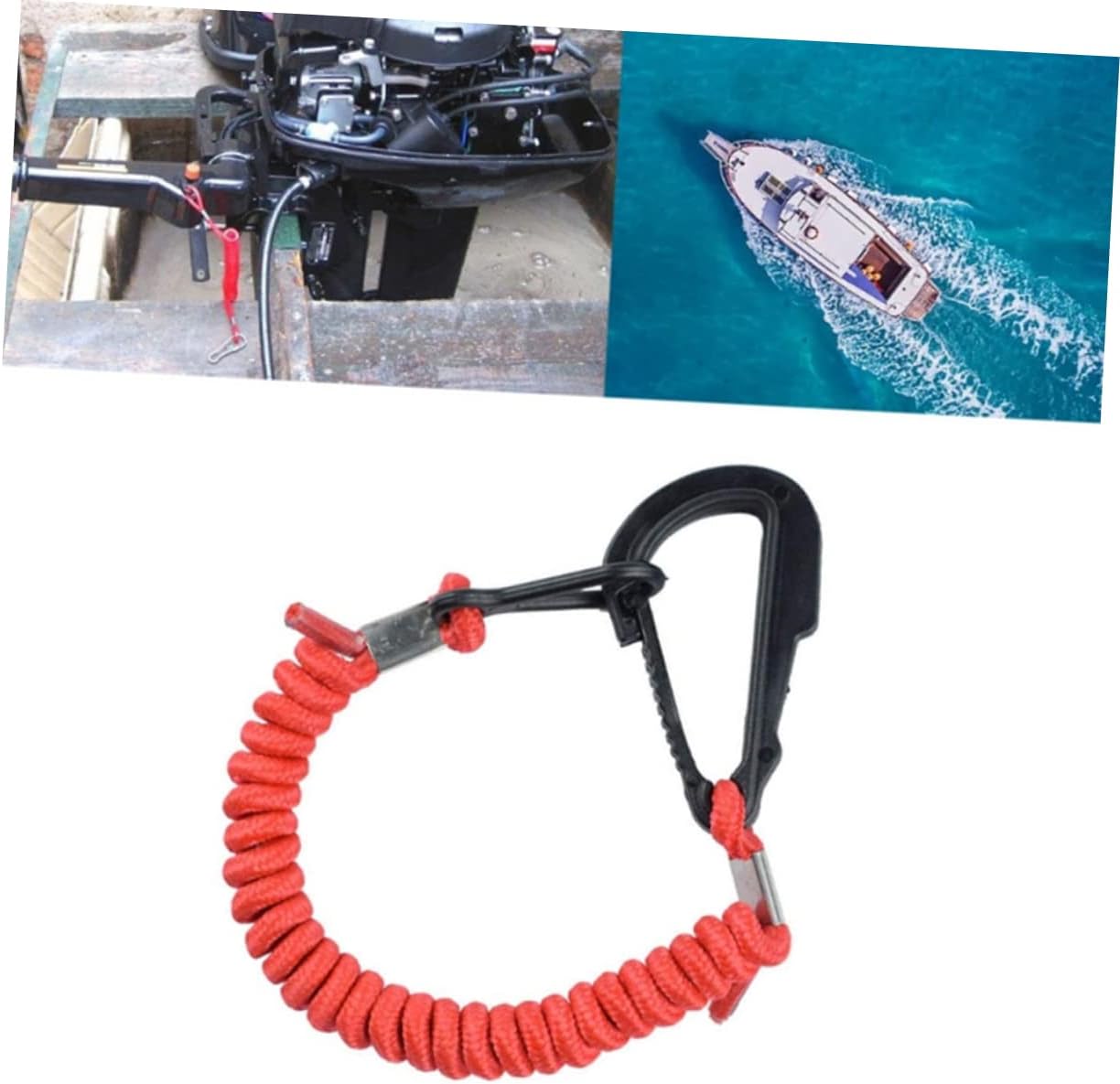 Boat Engine Safety Rope Emergency Stop Lanyard Clip on Red image 5