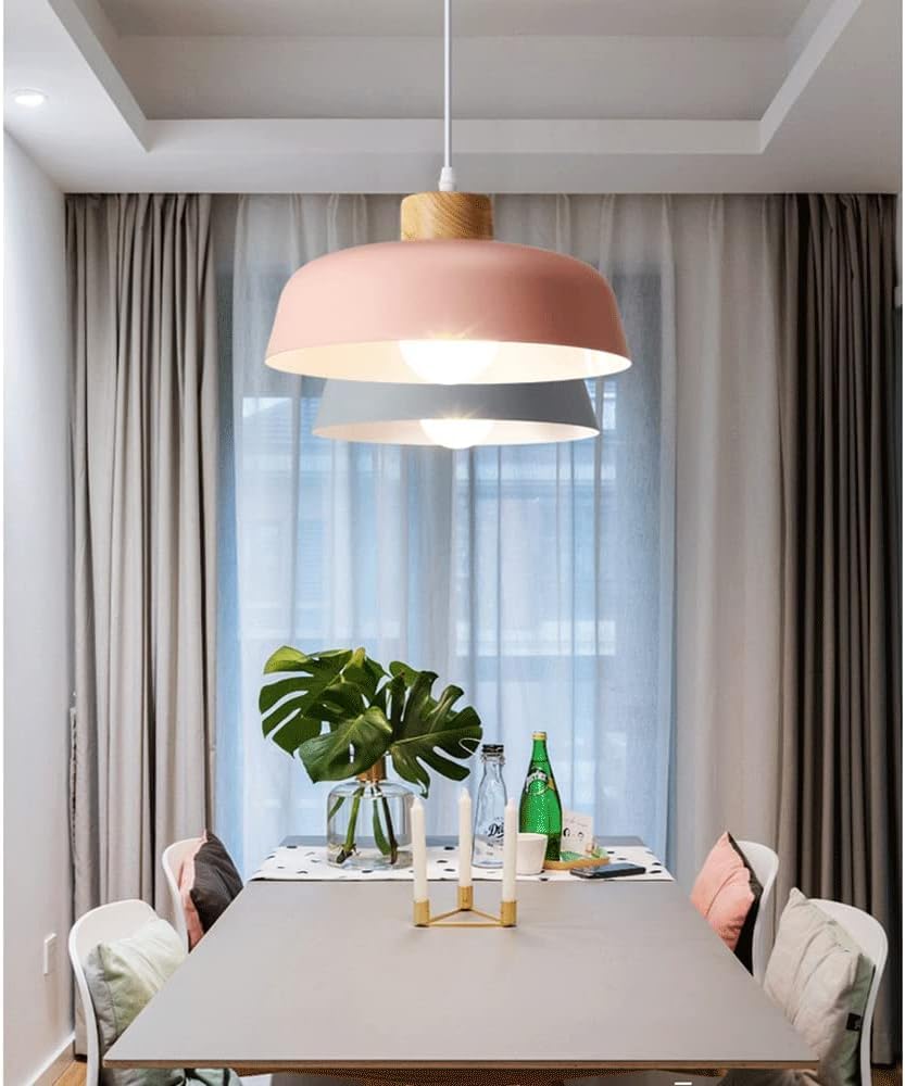 THKSGIV Retro Industrial Pendant Lamp European Adjustable Hanging Lights Modern Macaron Lighting Fixture - Metal Shade Ceiling Chandeliers,Chandelier