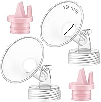 Vista 18 de Maymom Pieza de bomba compatible con bombas Spectra/Ameda Luna, Syngery Gold; incluye brida de boca ancha de 18 mm con válvula; no es una brida