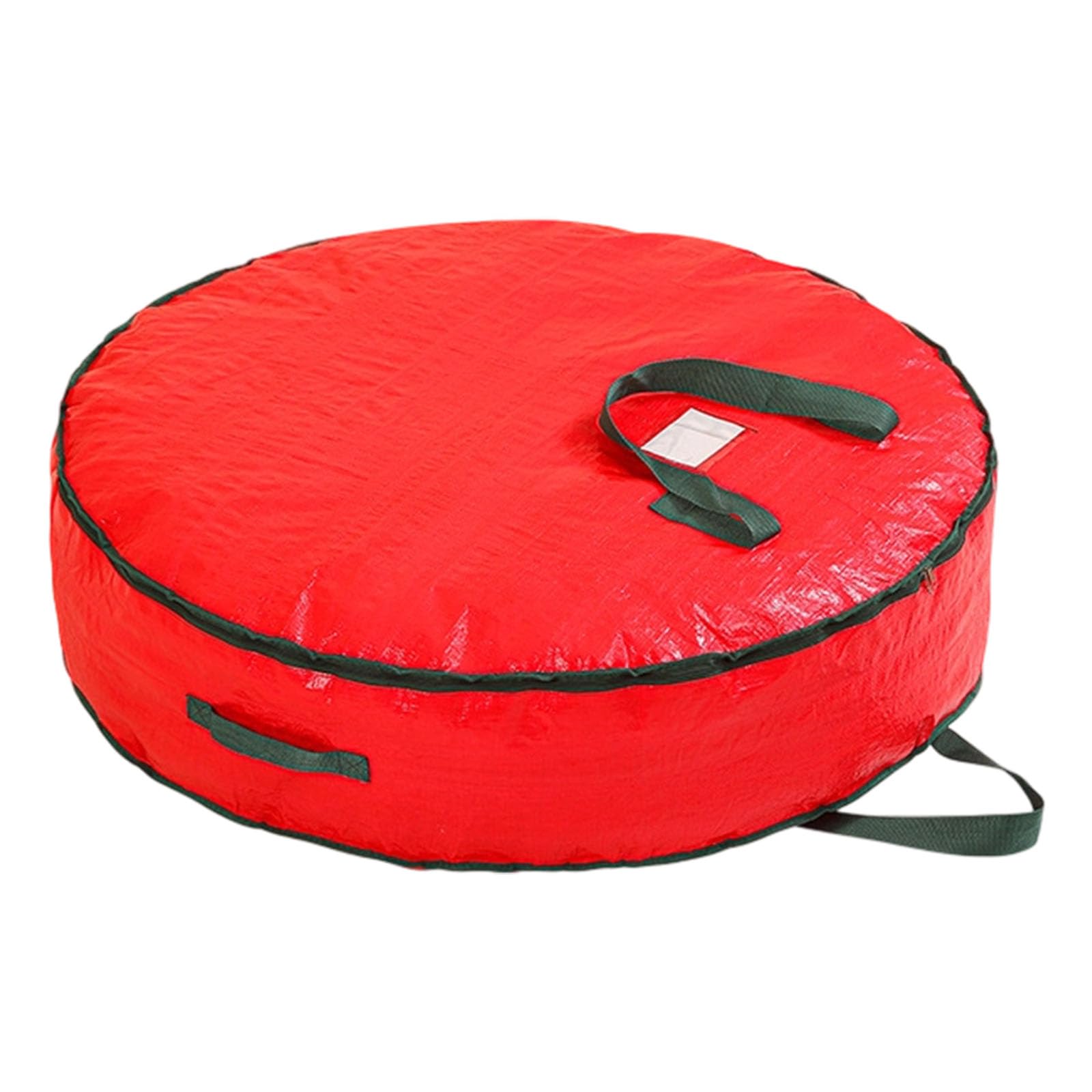 Holiday Decoration Storage Bag Round Dustproof Fabric Wreath Protector Portable Carry Handle Home Organizer Waterproof Wreath Container