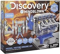 Discovery Kids MindBlown DIY 4-Cycle Internal Combustion Engine Model Kit - Build Valves, Cylinders, Pistons & More