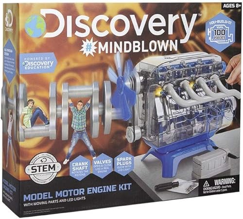 MindBlown Kit de motor modelo DIY  Mecánico de cuatro ciclos de construcción de combustión interna, viene con válvulas, cilindros, hardware y mucho