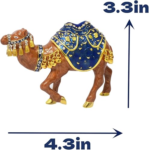 Miniatura 2 de Feng Shui Royal Blue Flujo de efectivo Camel Riqueza y abundancia Decoración del hogar Estatua de oficina (azul)