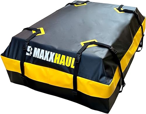 MaxxHaul 50719 Bolsa de carga universal para techo de coche para todos los vehículos con o sin estante, 15 pies cúbicos, impermeable