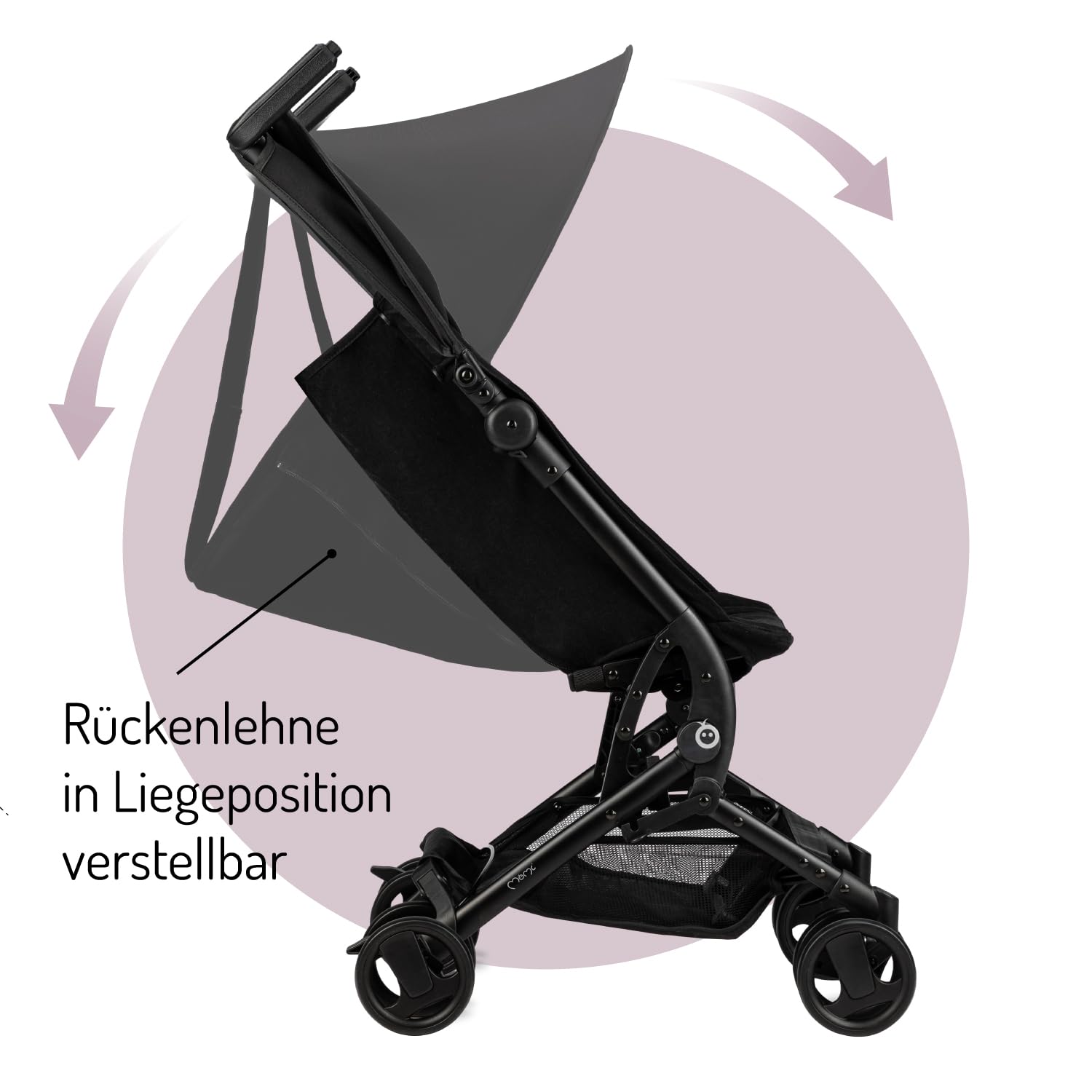 MoMi GRACE Reise Buggy Klein Zusammenklappbar - Kinderwagen bis 15kg ab 6 Monaten - Reisebuggy Handgepäck Geeignet - Leicht 6,2kg - 5-Punkt-Sicherheitsgurt