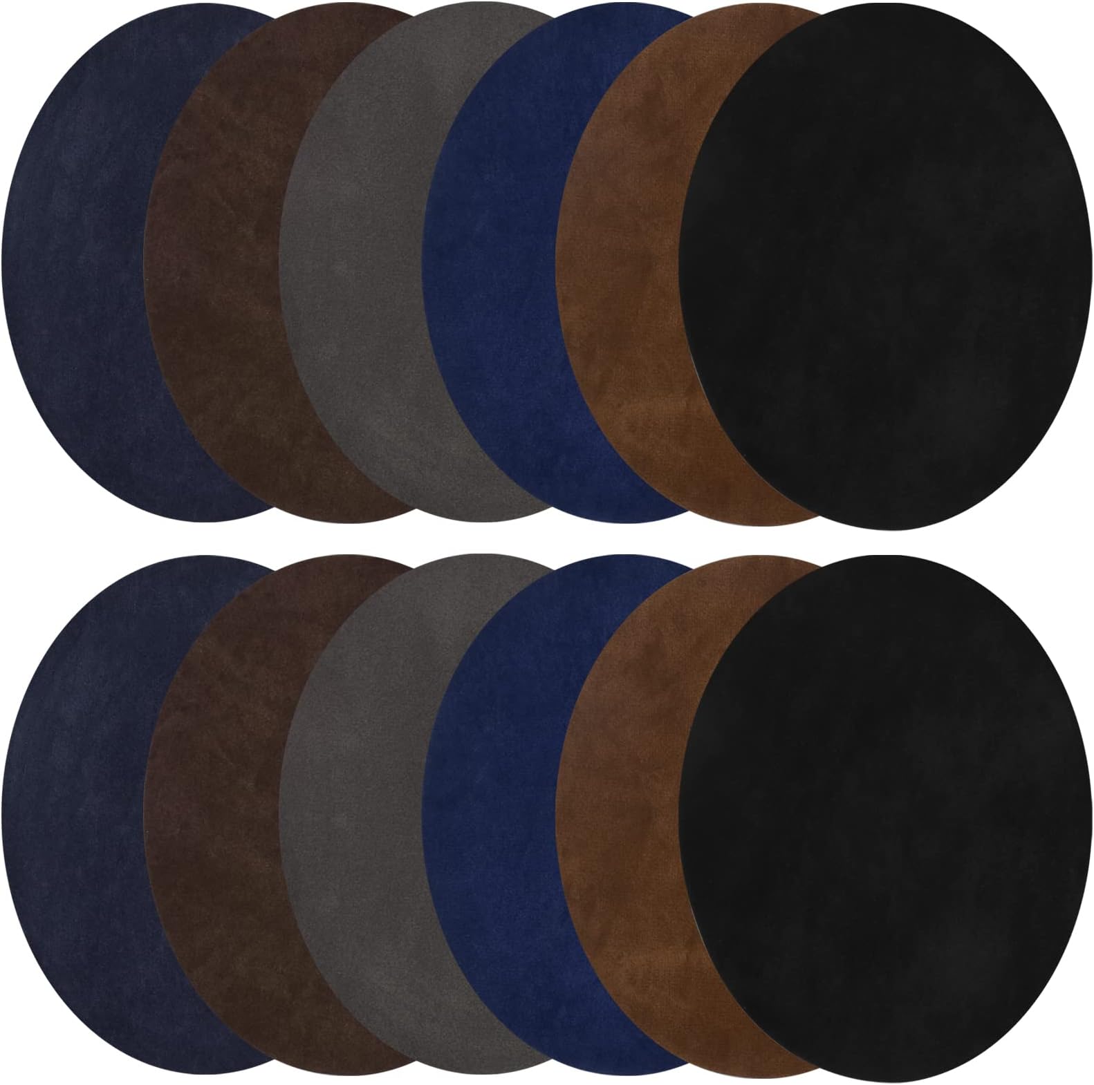 Iron On Patches 25 Pieces, Repair Patches 5 Colors Oval Suede Cowhide