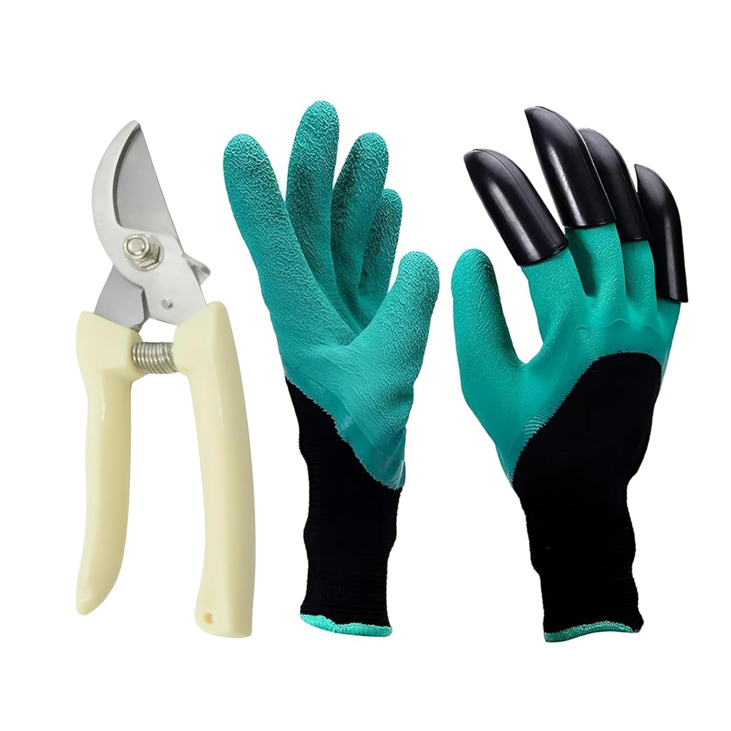 Oblivion Plant Cutter Garden Tool for Home Gardening 2 Pcs – Multi-Purpose Home Gardening Pruner & Gardening Gloves, Heavy-Duty Shrub Cutter for Tree & Flower Shears, Reusable Gloves with Rubber Grip-image-7