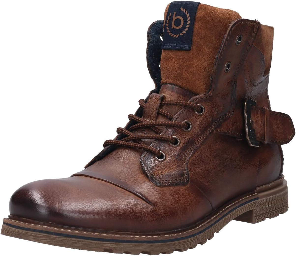 Bugatti Boots Online Shop Bugatti Botas Clásicas Para Hombre Con Forro Frío, Marrón Medio Negro, 7,5 Bugatti Online Shop