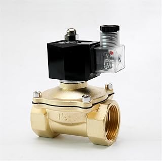 1-1/2 Inch 2 Way Brass Normally Closed/Open Electric Water Valve 1Pcs (Size : 240VAC, Color : Normally Closed)