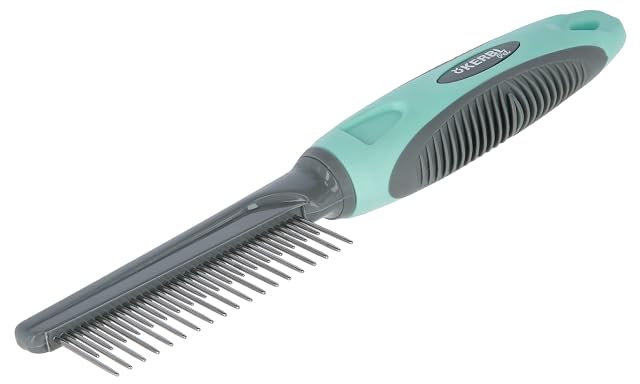 Kerbl Pet Peine de lana (21 cm), color turquesa y gris