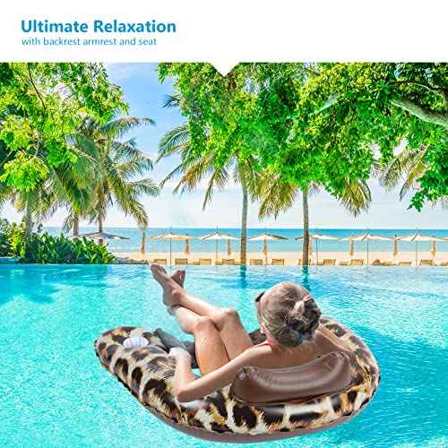 Keriday Inflatable Pool Float Chair - Floating Pool Chair Lounge Floats For Swimming Pool Water Chair Pool Lounger With Cup Holder Pool Toy Party Floaties For Adults, Extra Large #TOP1