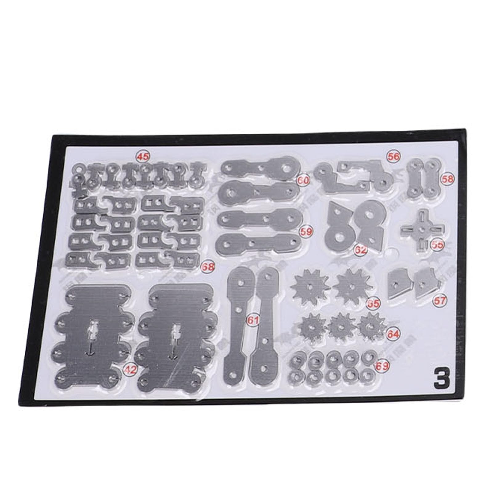 Topiky Puzzle Metalowe 3D Edukacyjna Zabawka STEM DIY Montaż Mechaniczny Model dla Dzieci Dorośli Bez Kleju i Spawania Materiał: Metal Ilość: 5 Bloków Plansza 1 Opakowanie Bezpieczne dla Dzieci 8+