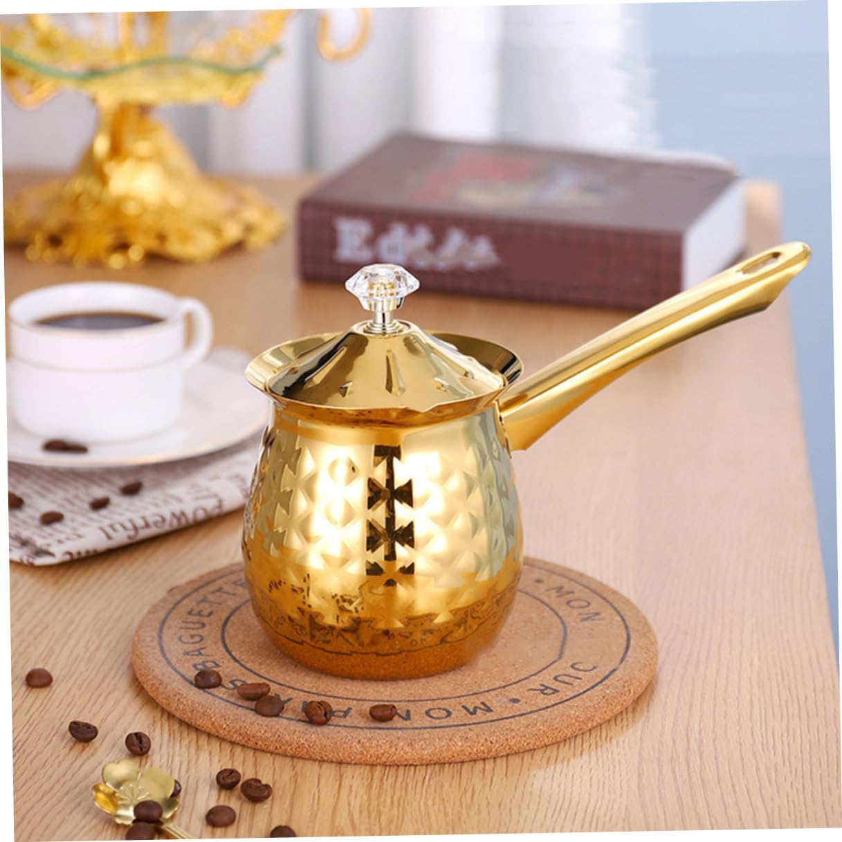 Stainless Steel Small Milk Pitcher Frothing Cup with Comfortable Grip for Latte Cappuccino Steaming and Coffee Art Easy Clean Milk Frother for Home and Restaurant Use