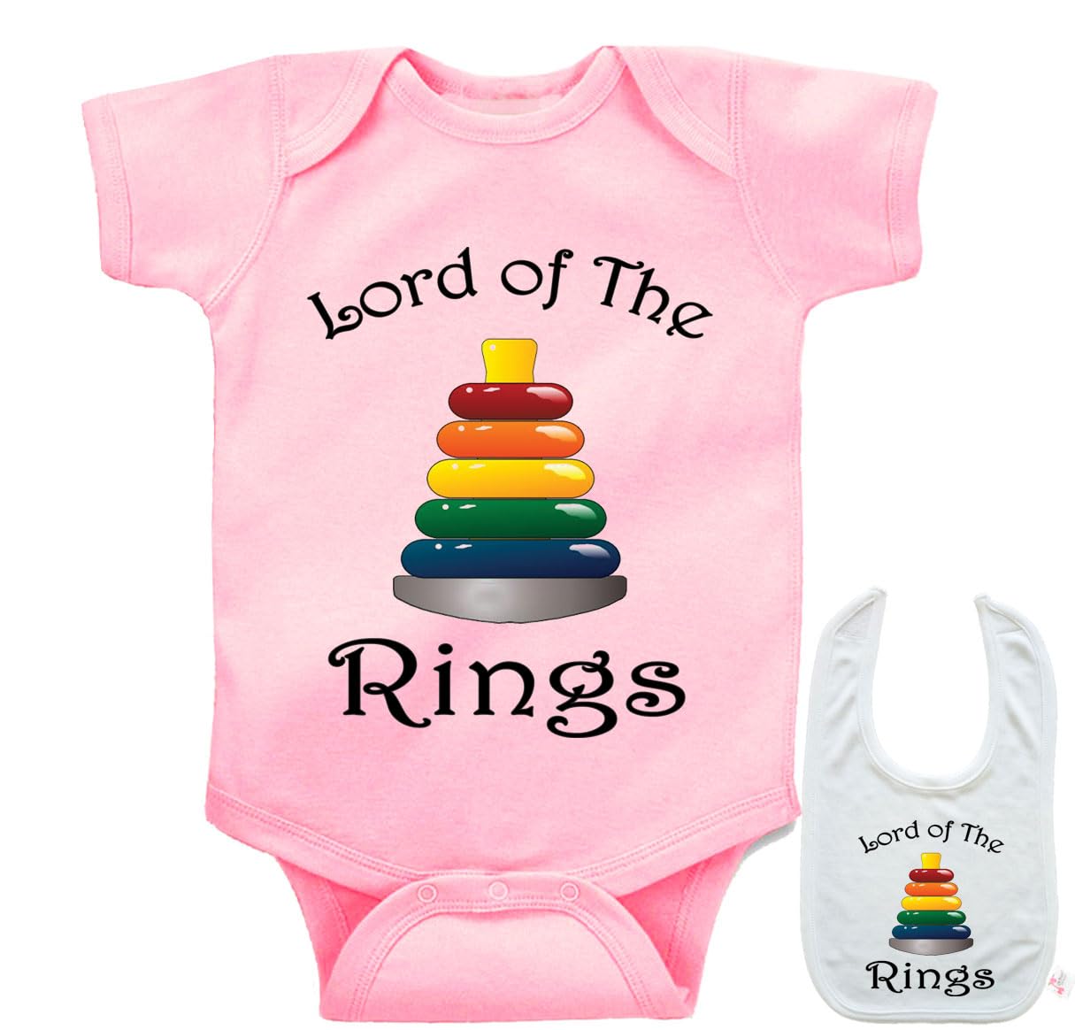 Lord of the Rings -Cute Custom Printed Baby bodysuit onesie & bib Set