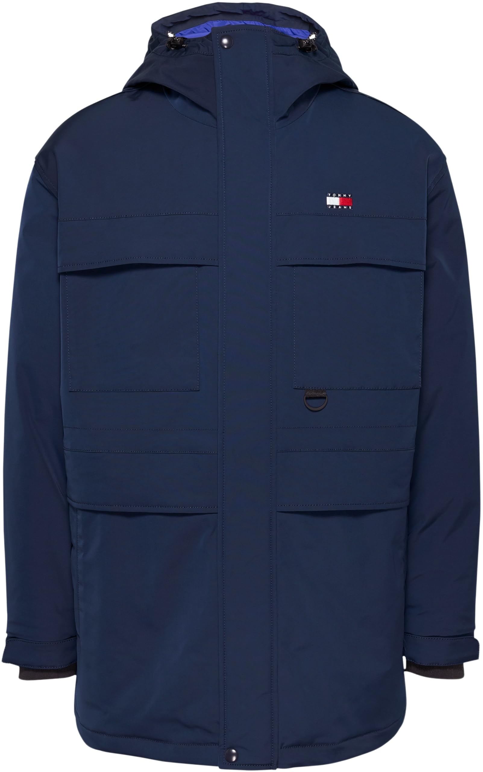 Tommy Jeans Męskie płaszcze TJM TECH CANVAS PARKA DM0DM20005 Inne płaszcze, niebieski (Dark Night Navy), XL, Niebieski (Dark Night Navy), XL