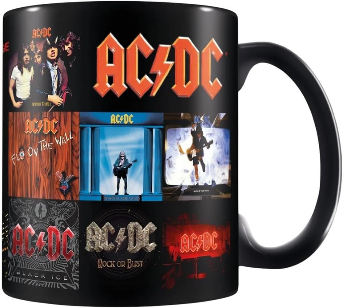 AC/DC Gift Set (Mug, Coaster & Keychain) – Official Merchandise, Includes Premium Ceramic Mug, Coaster, and Keychain, Perfect for Rock Fans, Ideal for Gifting, Home, or Office, Great for Collectors