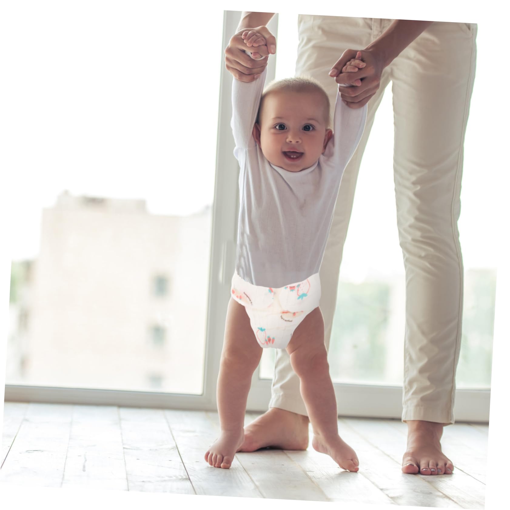 Abaodam Pañales Reutilizables De Algodón Para Niña, Talla s (0-3 Meses), 2 Piezas, Absorción Cómoda, Transpirable, Lavables Para Bebés, Uso Diario y Entrenamiento Temprano