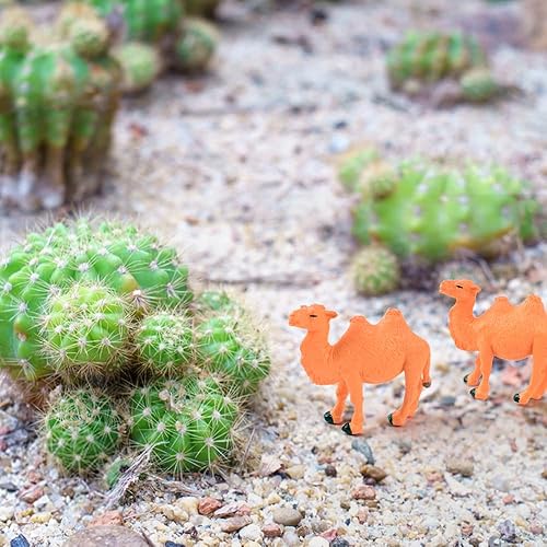Miniatura 5 de HUIANER Miniatura de camello 15 piezas, mini figurita de camello de jardín de hadas, juguete de camello, figura de camello de resina, musgo,