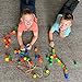 3 Bees & Me Jumbo Lacing Beads - Threading Toys for Toddlers & Kids Ages 3-5 - Fine Motor Preschool Activity with 50 Large Beads & Strings
