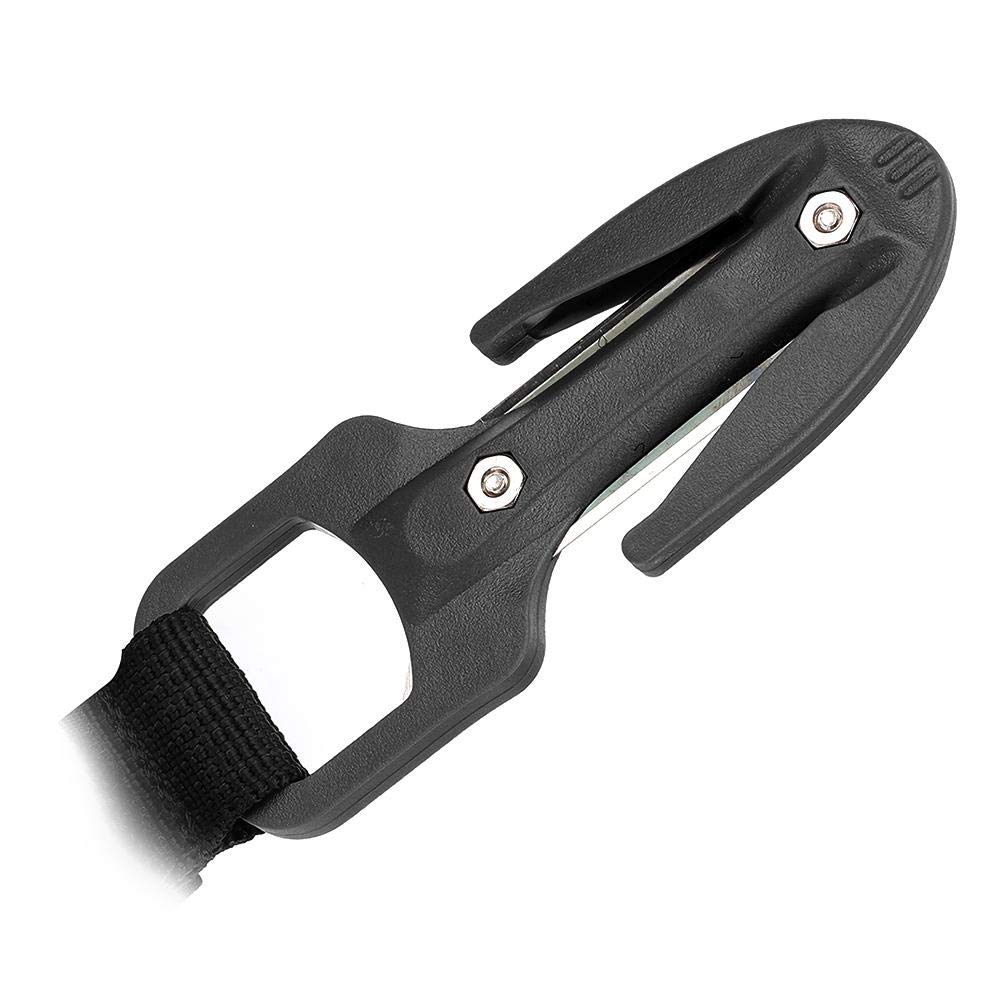 Qinlorgo Cuchillo de Corte de Buceo, Cuchillo de Corte de Buceo seco Equipo de Buceo(Negro)