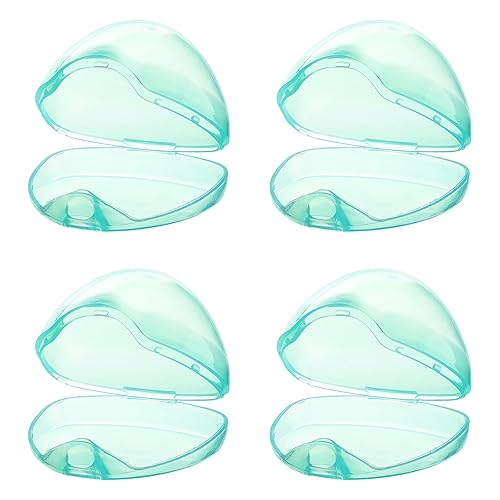 Accmor Funda para chupete, estuche para chupete, contenedor para chupete para viajes, sin BPA, verde transparente, paquete de 4