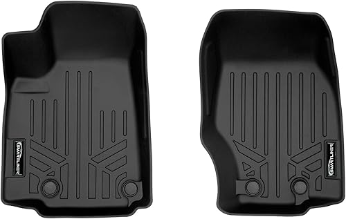 Miniatura 1 de SMARTLINER Juego de alfombrillas negras de primera fila para todo tipo de clima, compatibles con Jeep Grand Cherokee 2021+