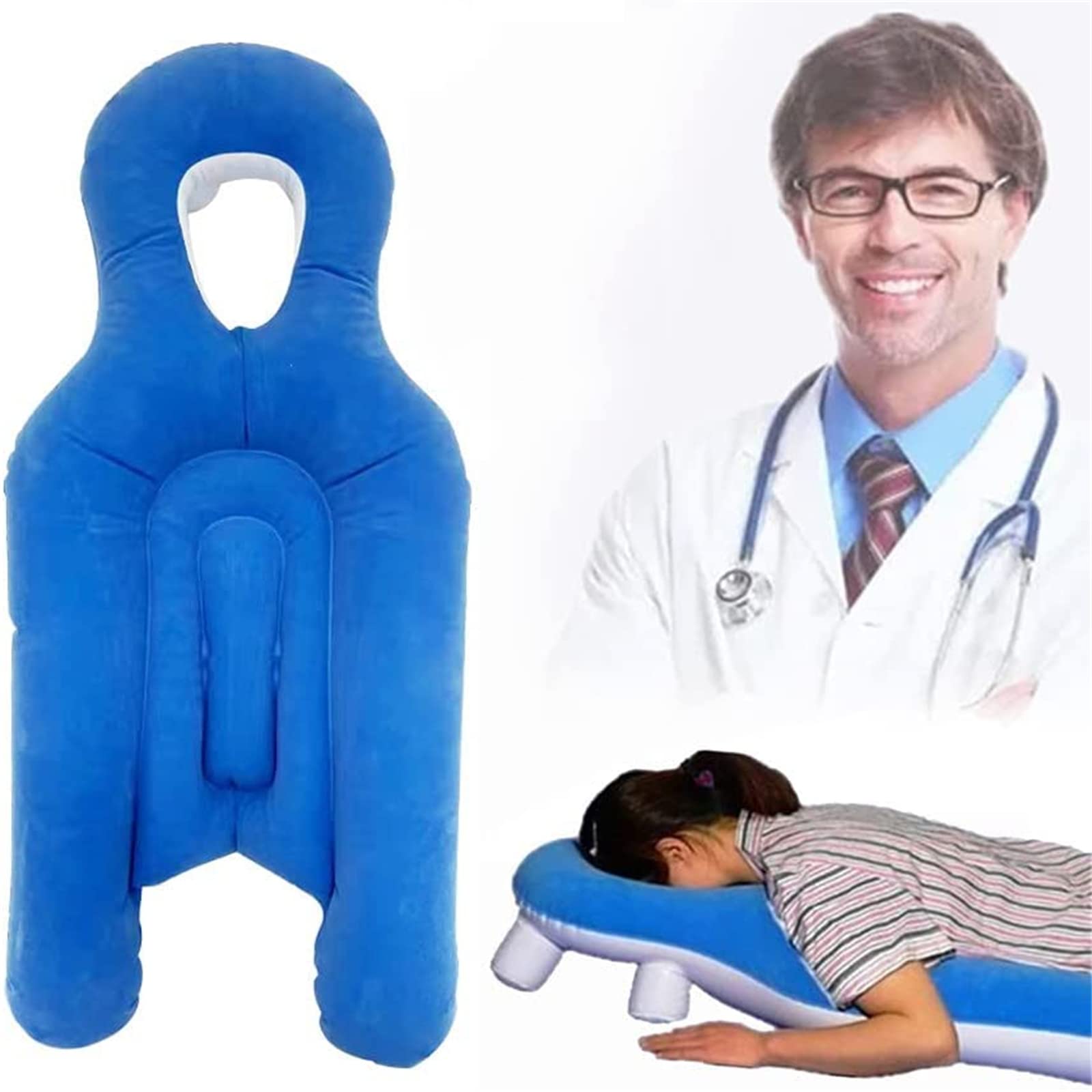 KQTYVJHW Face Down Pillow, Retina Lying Pillow, Comfortable, Portable Prone Pillow After Vitrectomy, Retinal Detachment Recovery Equipment