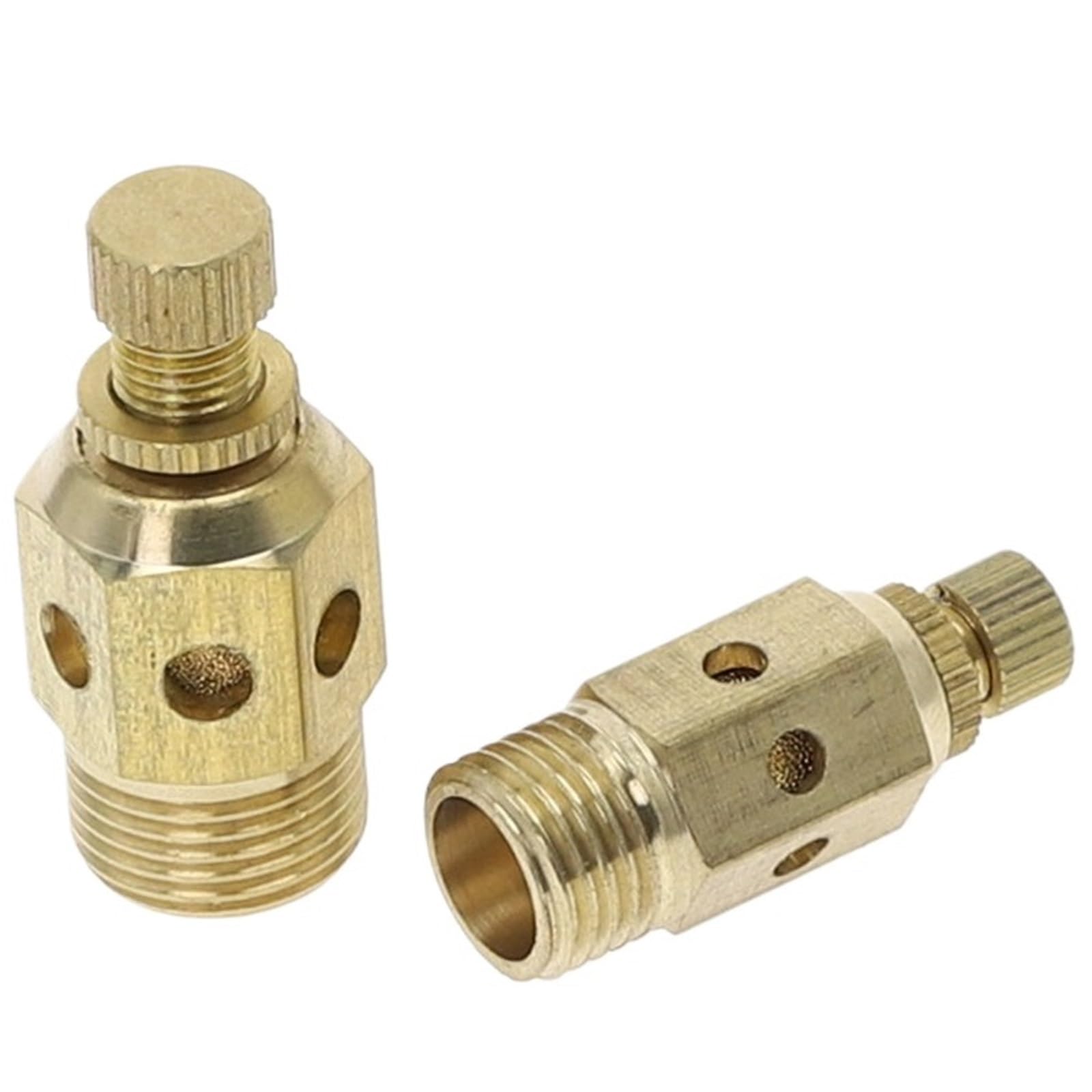 Silencieux d'échappement en laiton, connecteur BSP 1/8 "1/4" 3/8 "1/2"(1/2")
