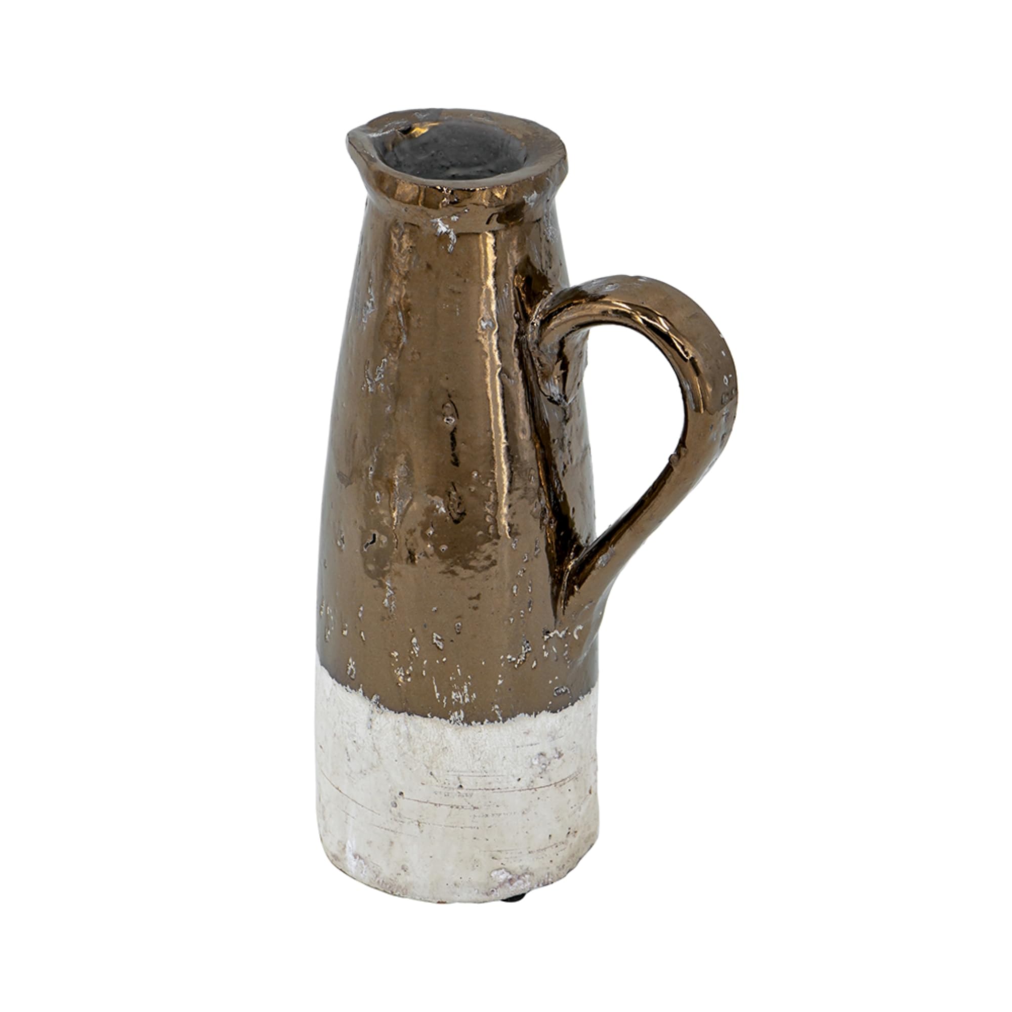 Two Tone Metallic Glazed Pitcher - 11