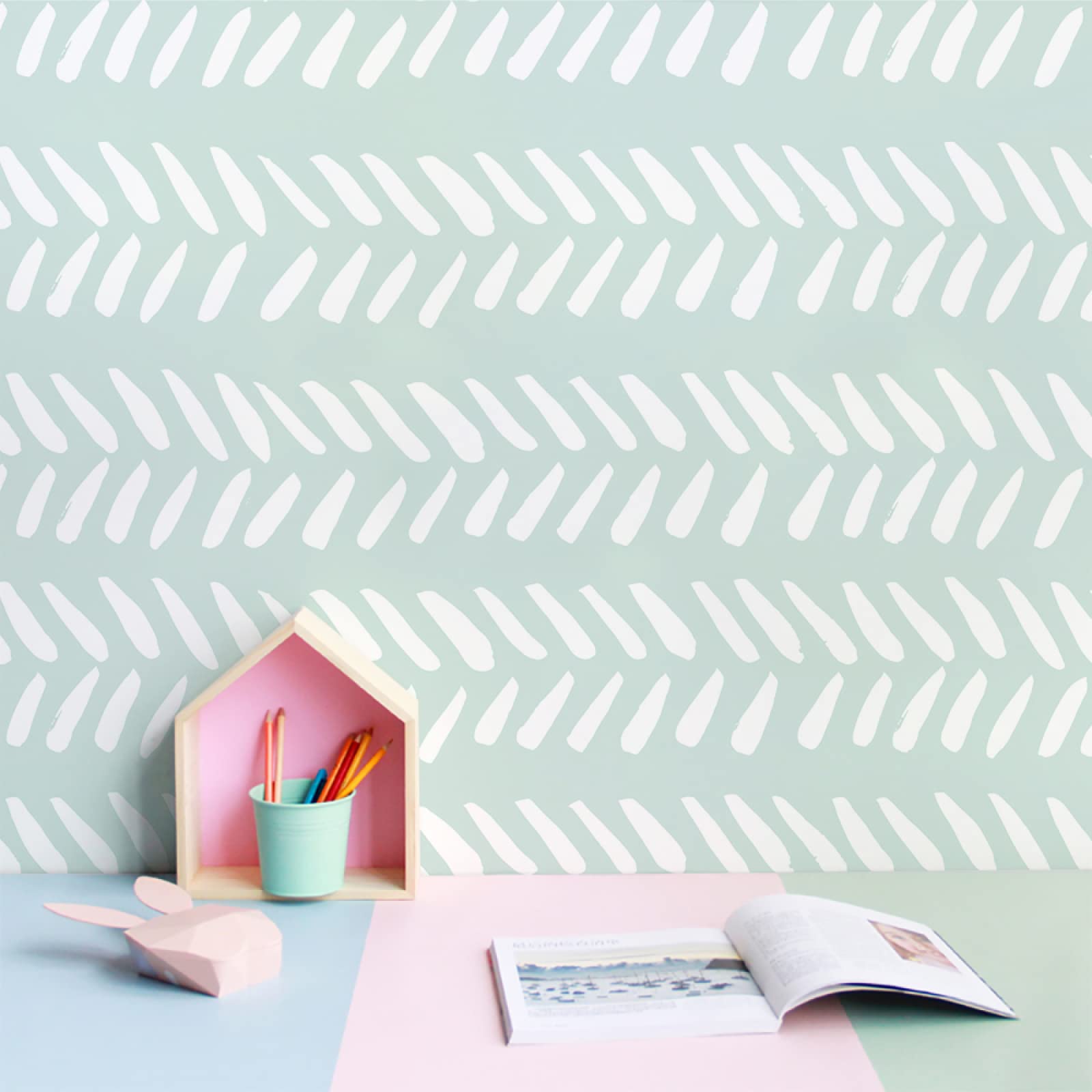 Carta Da Parati Ditsy Leaf Uovo D'anatra 1005 X 52 Cm Verde - Foto 3