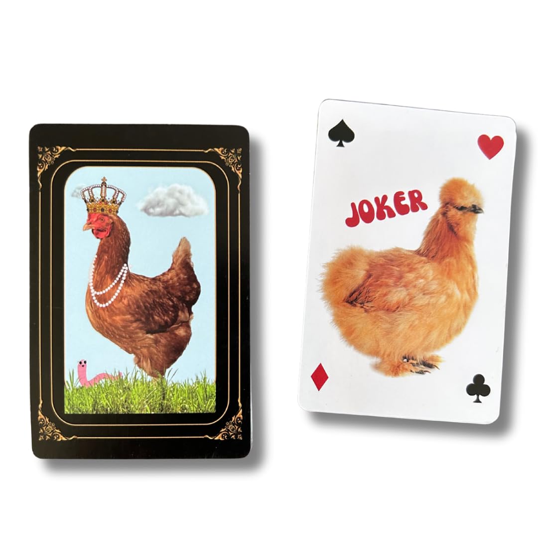 Crazy Chicken Lady Playing Cards