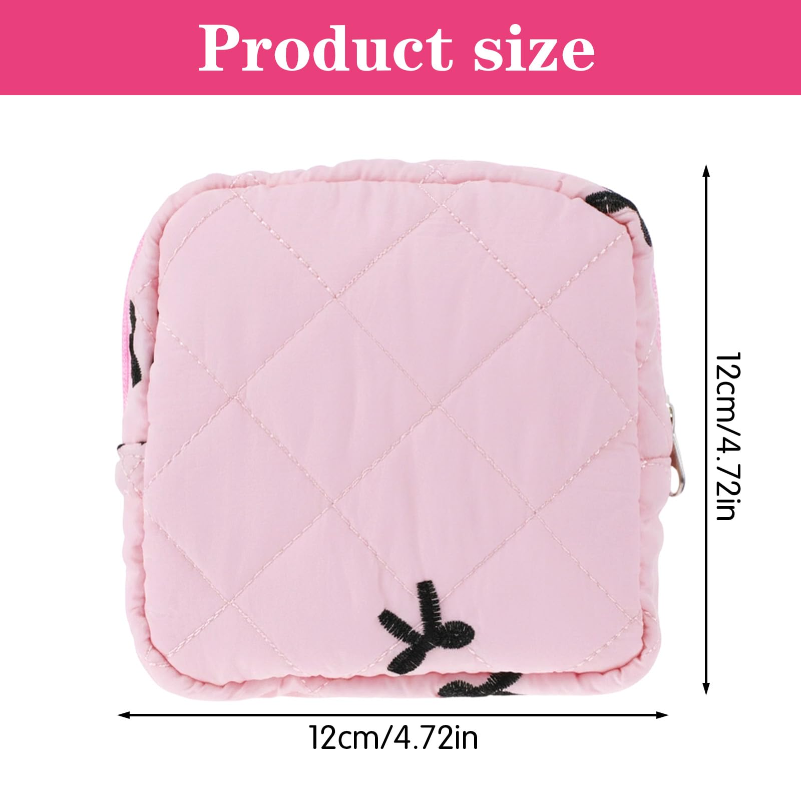 Pink Period Bags for Girls, Cute Period Pouch for Pads Sanitary Napkins Small Tampons, Sanitary Napkin Storage Bag First Gifts for Girls