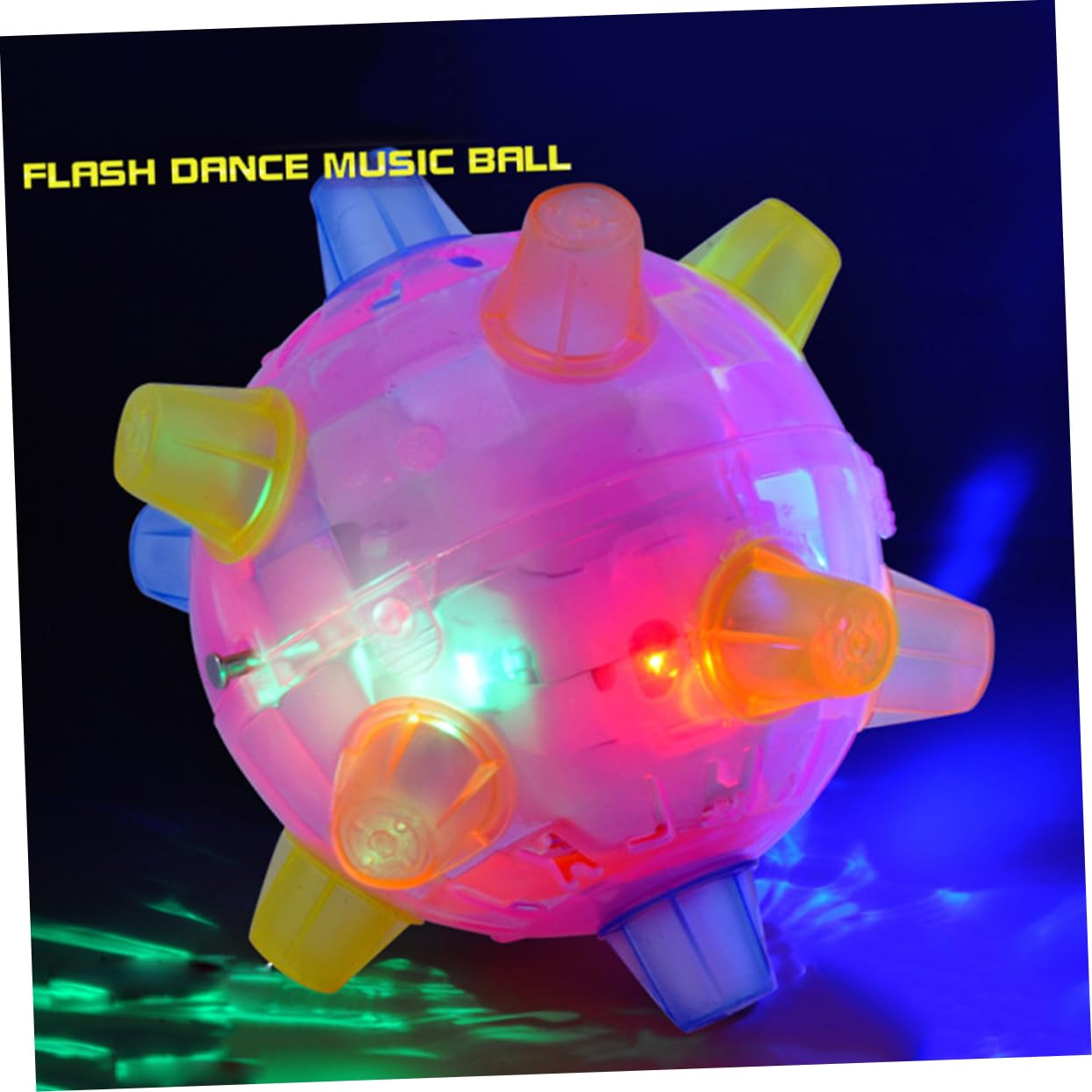 SUPVOX Music Hopping Ball Toy Set Elastic Safe Plastic No Battery Required Boys and Girls' Favorite