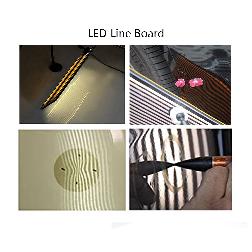 Zestaw narzędzi do naprawy wgnieceń bez lakieru, lampa LED, reflektor do wgnieceń, narzędzie do naprawy wgnieceń, z uchwytem regulacyjnym i linią USB do samochodu