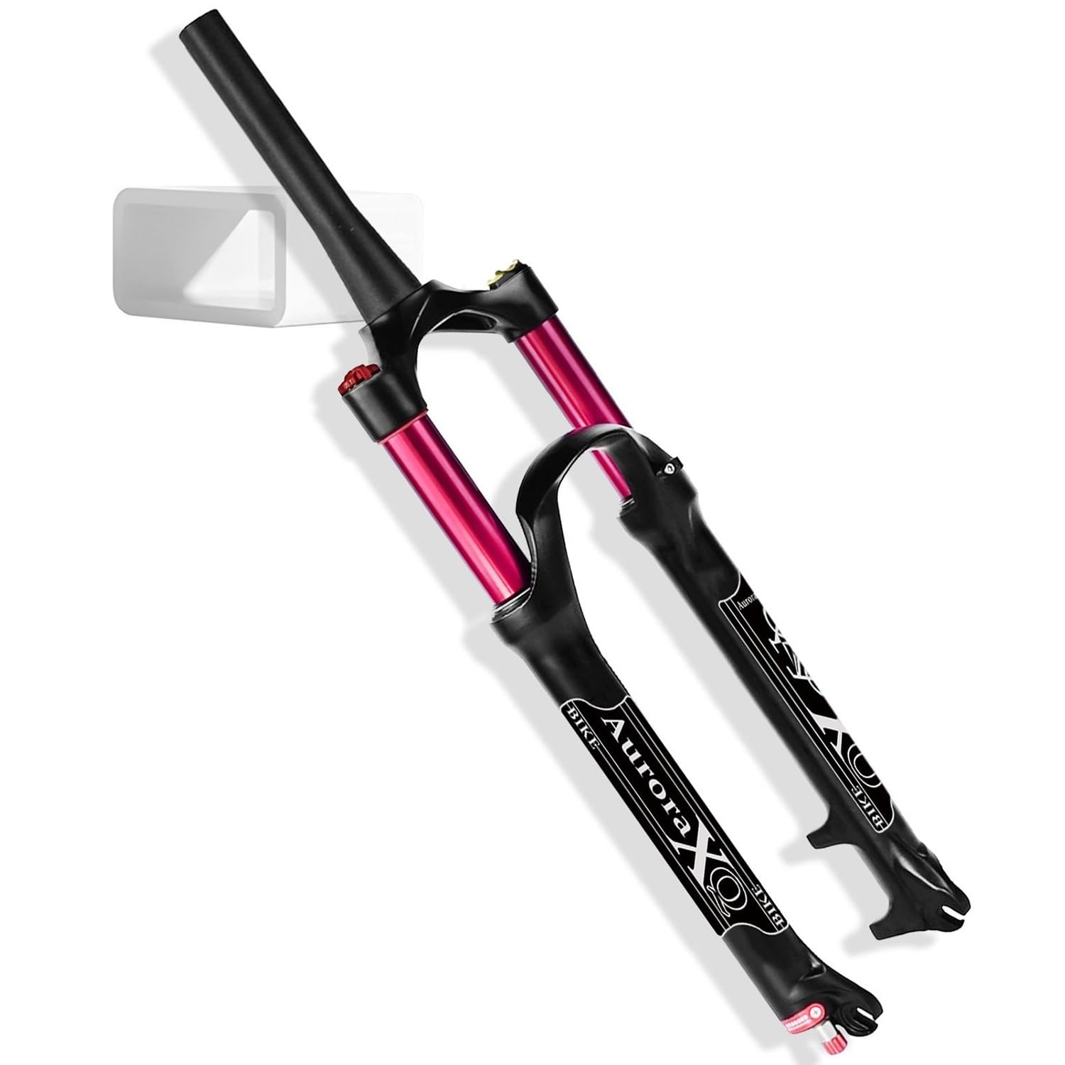 AuroraXQ Widelec Amortyzowany do Roweru Górskiego 26/27,5/29 Cali, Przedni Widelec MTB Air o Skoku 120mm, z Regulacją Odbicia do MTB/Trail/AM/XC(Tapered Manual Lockout,27,5 cala)