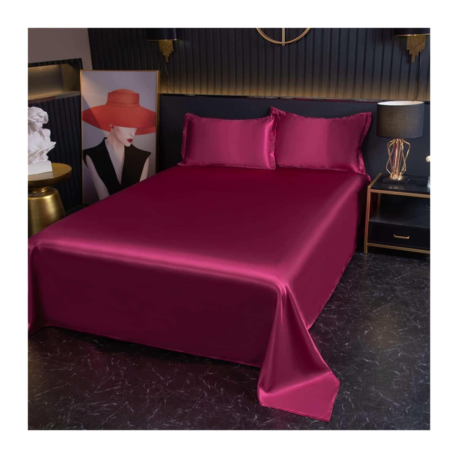Parure de lit microfibre 180x230 cm ultra douce et sans repassage