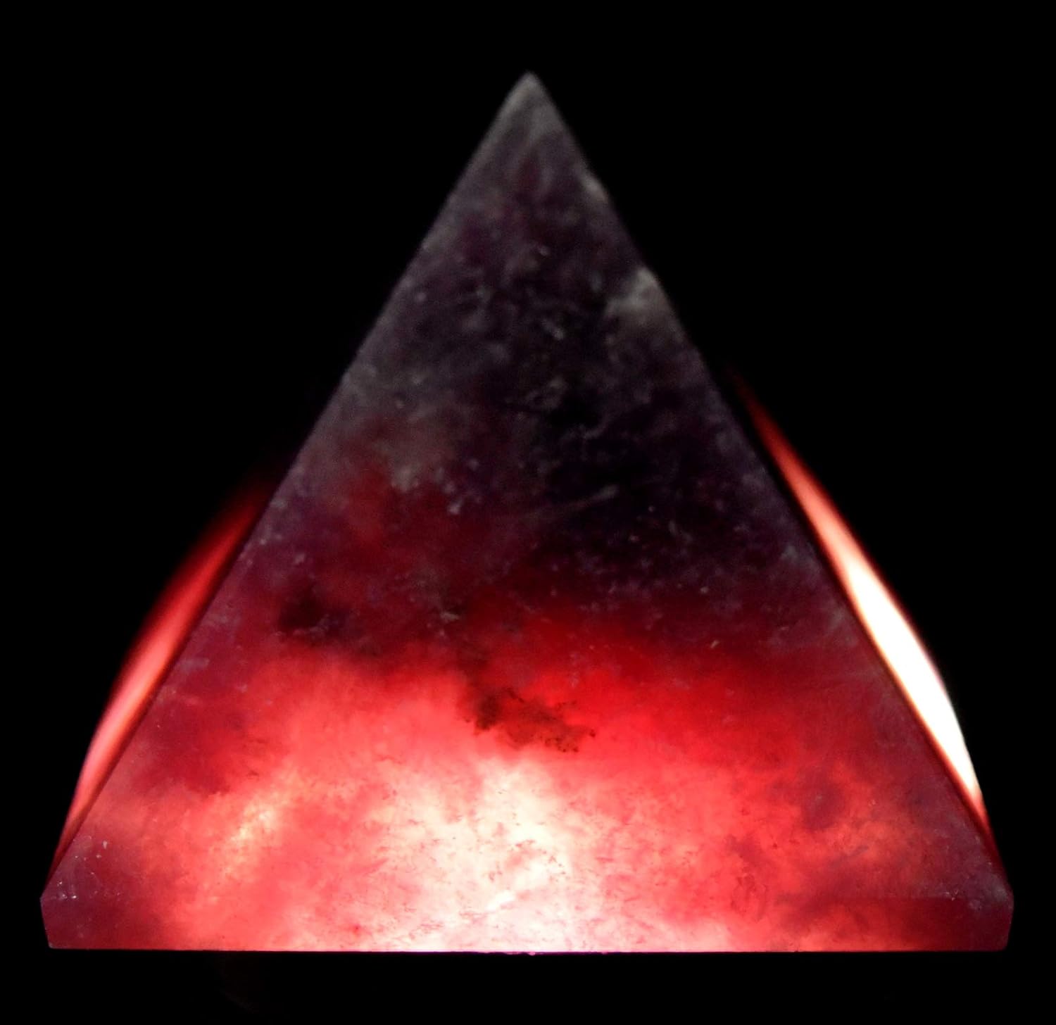 2.1" 145g Purple Lilac Lepidolite Pyramid Polished Natural Litha Mica SW UV Reactive Gemstone Crystal Mineral Specimen - Brazil + One Polished Clear Quartz Cabochon